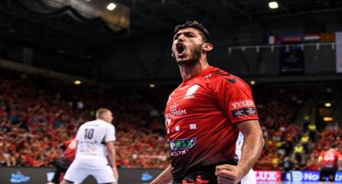 المصري يحيى خالد مرشح لأفضل ظهير أيمن في دوري أبطال أوروبا لكرة اليد